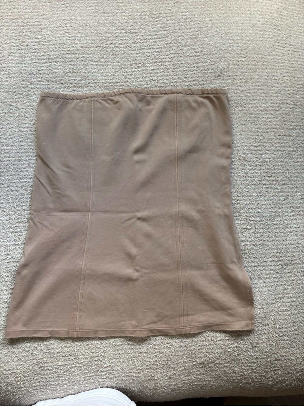 Free People brown strapless top with slit on side